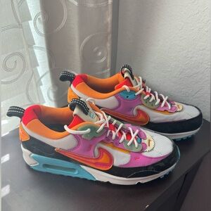 Nike Air Max 90 Futura Womens Shoes Multicolor Road Running Sneakers Size 6